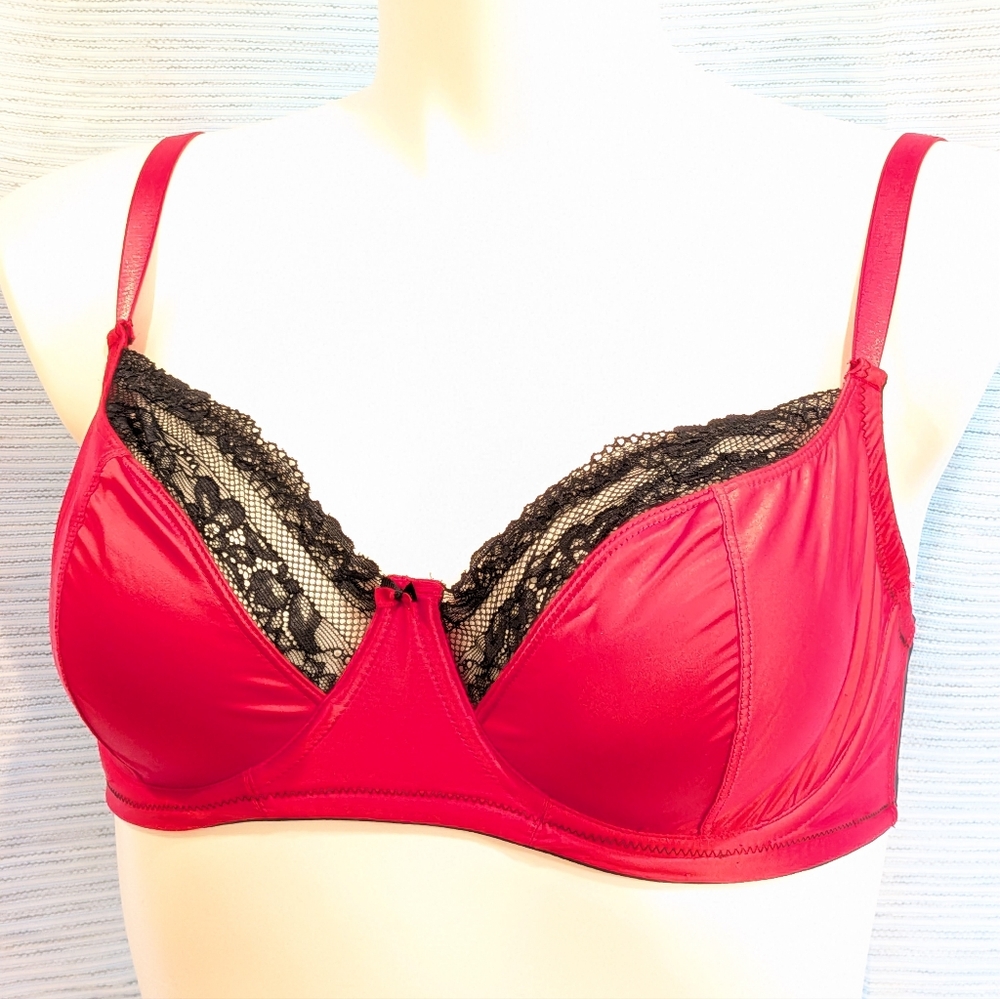 Apt. 9 Red and Black Lace Bra